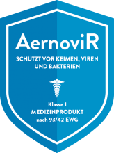 AernoviR - Schützt vor Keimen, Viren und Bakterien - Klasse 1 Medizinprodukt nach 93/42 EWG